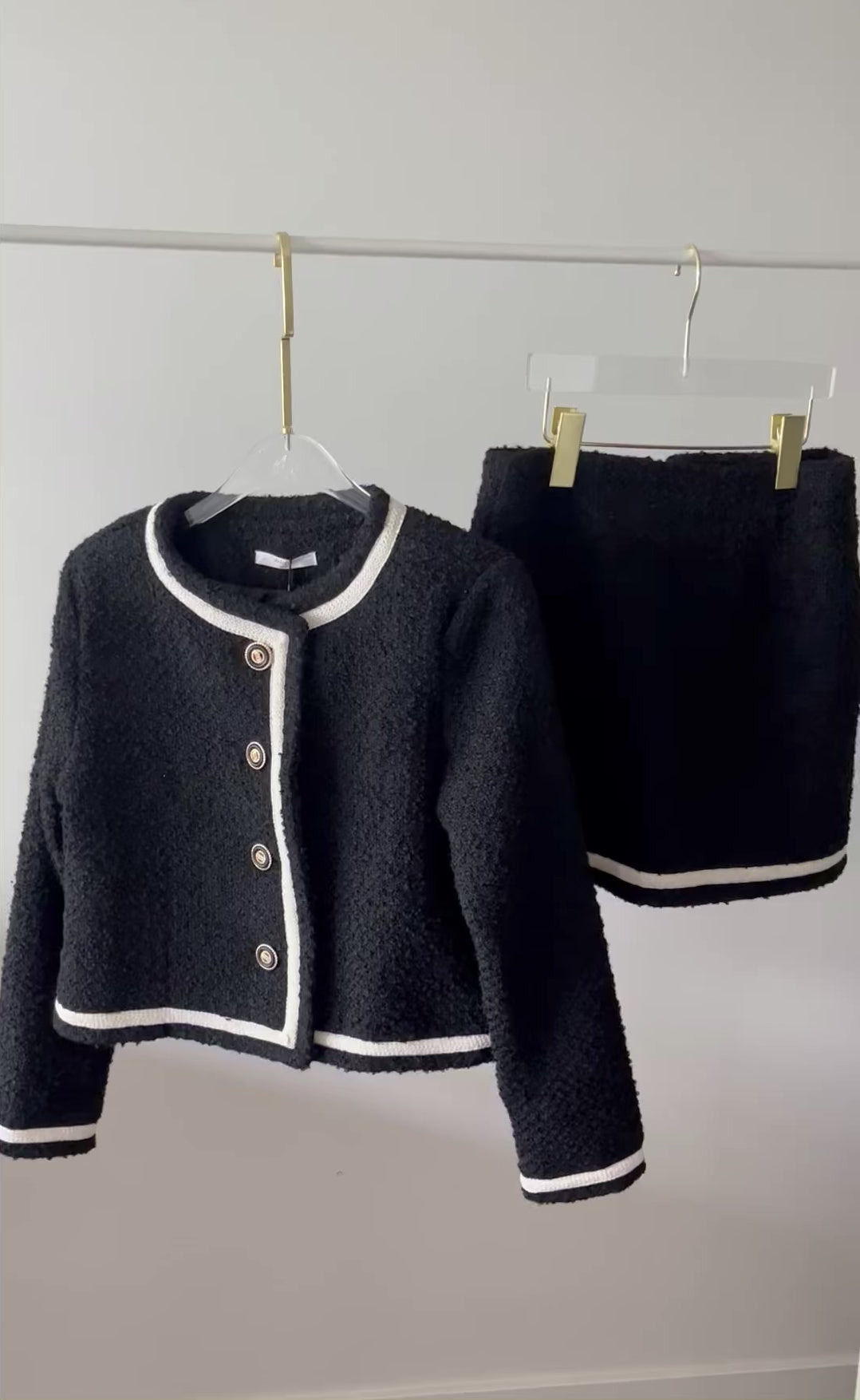 Jenny Wool Tweed Jacket & Skirt Set