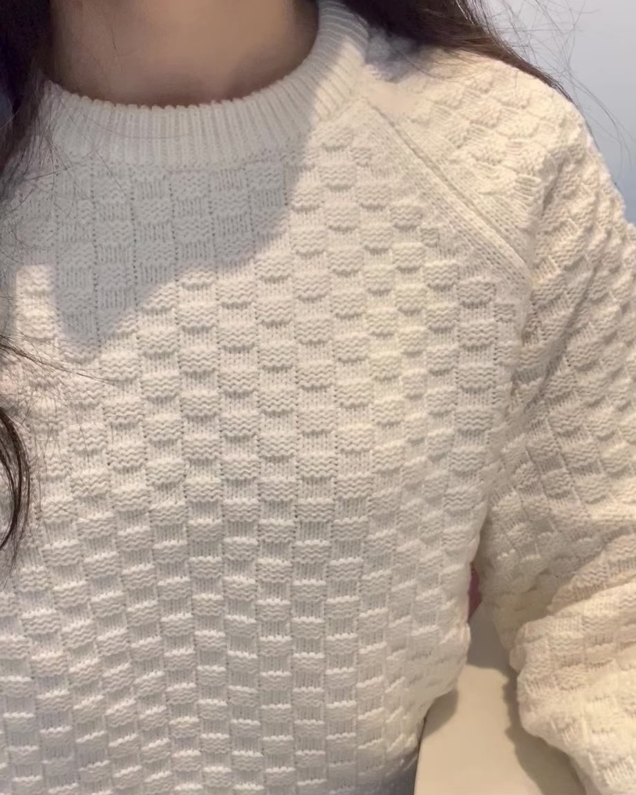 Grid Knit Top