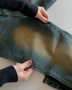 [Short/Long] Vintage Yellow Stretchy Semi-Flared Jeans
