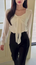 Chiffon Ribbon Blouse